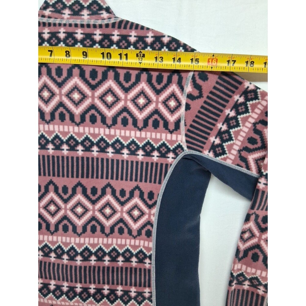 Kari Traa Womens S Nordic Pink Full Zip Rille Fleece Jacket Mockneck Athleisure - Picture 6 of 9